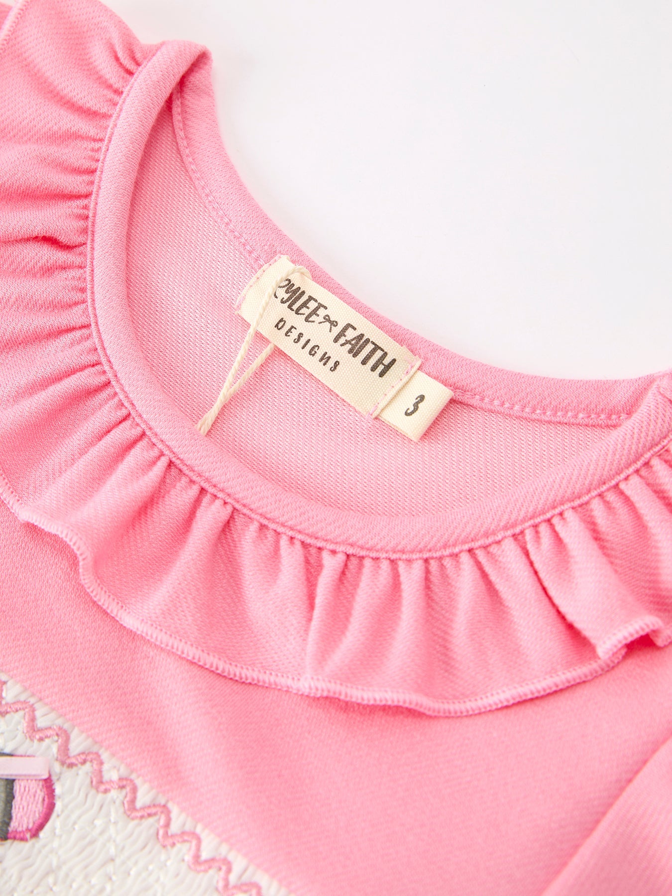 🎒 Back to School Embroidered Girls Dress | Bow Ruffle Puff Sleeve School Outfit 🍎