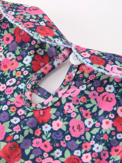 💙 Blue Bow Smocked Floral Girl Dress | Boutique Baby Girl Spring & Summer Dress