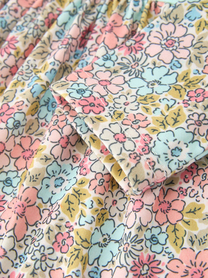 Mint Floral Petals Collar Girl Dress | Boutique Baby Girl Spring & Summer Dress