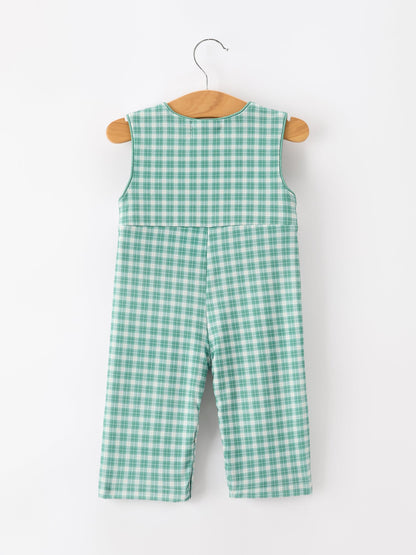 Western Plaid Horse Boy JonJon | Cowboy Outfit for Boys | Rustic Rodeo Baby Romper