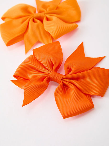 🍂 Fall Bow Hair Clip Set | Cute Autumn Hair Accessories for Girls