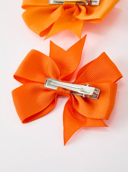 🍂 Fall Bow Hair Clip Set | Cute Autumn Hair Accessories for Girls