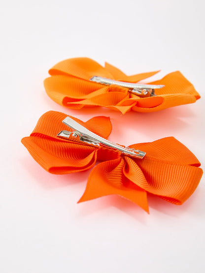 🍂 Fall Bow Hair Clip Set | Cute Autumn Hair Accessories for Girls