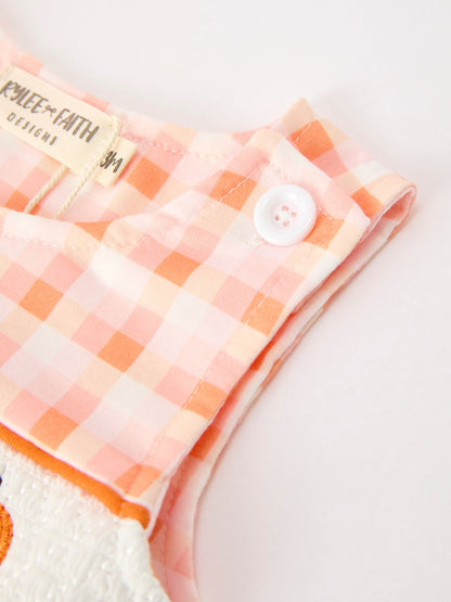 Halloween Pumpkin Plaid Boys JonJon | Pumpkin Patch Outfit | Fall Boutique Baby Boy Romper
