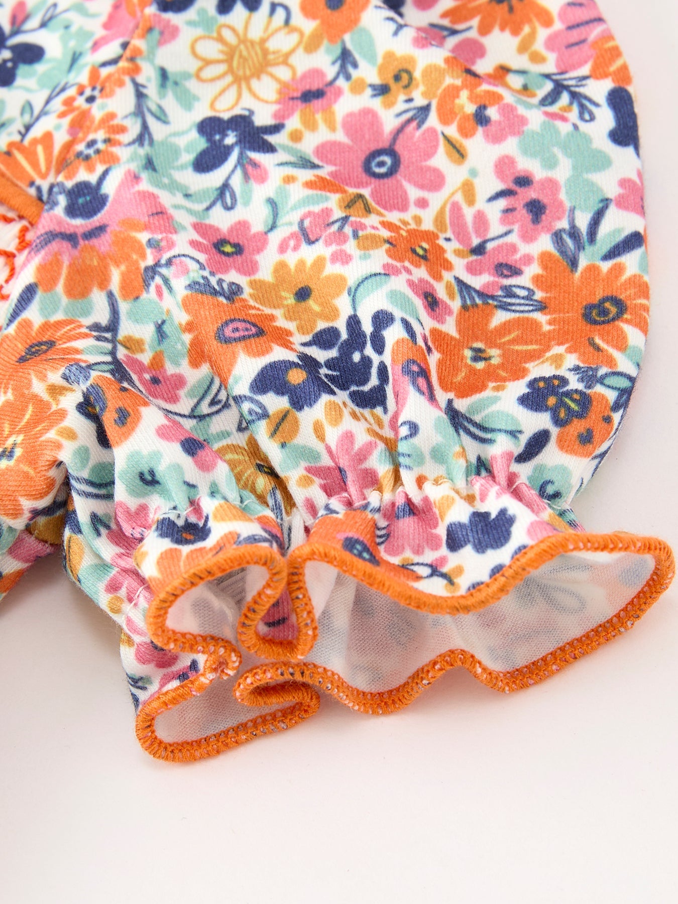 Fall Floral Smocked Petal Collar Girls Bubble Romper | Boutique Baby Girl Autumn Outfit