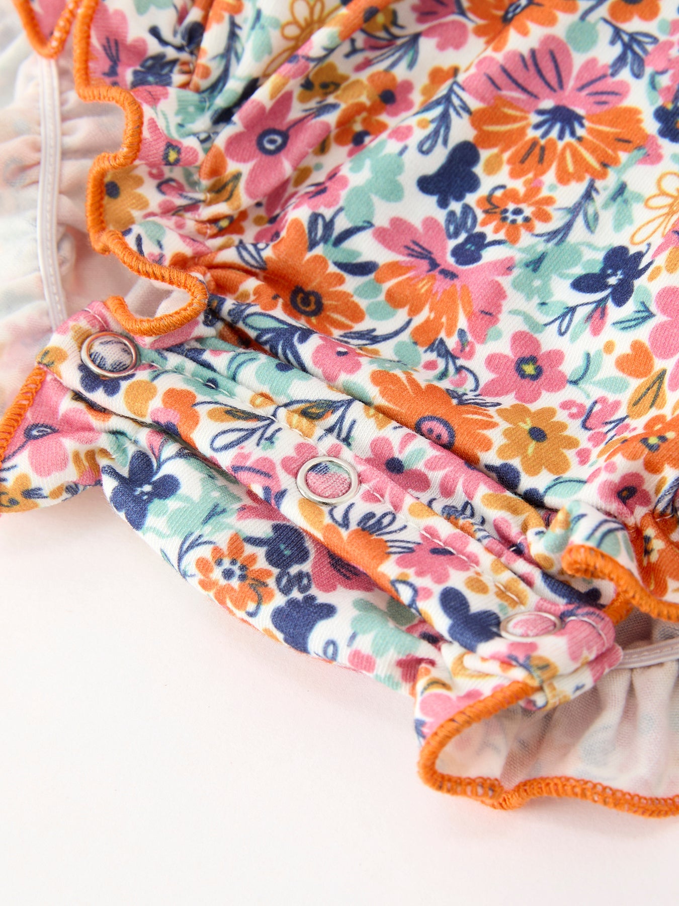 Fall Floral Smocked Petal Collar Girls Bubble Romper | Boutique Baby Girl Autumn Outfit
