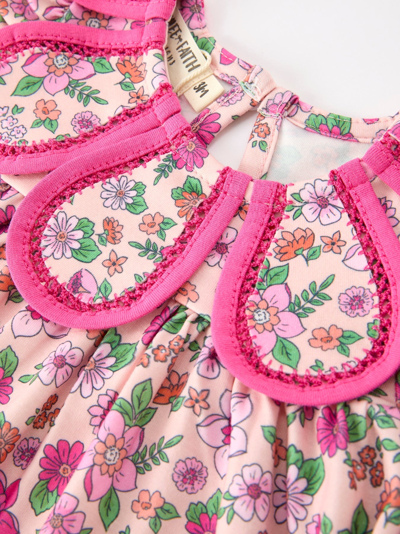 💗 Hot Pink Floral Petals Collar Girl Bloomer Set | Boutique Baby Girl Spring & Summer Outfit