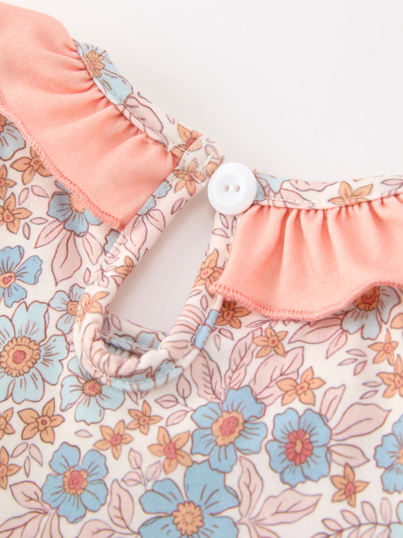 🍂 Fall Floral Girls Dress | Smocked Ruffle Neck Bow Boutique Dress
