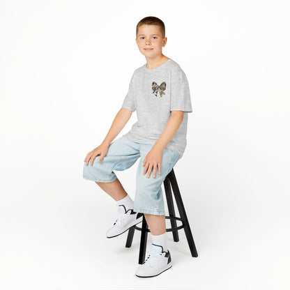 Kids T‑Shirt — Cute Bear & Bow Graphic Tee (Playful Animal Collage)