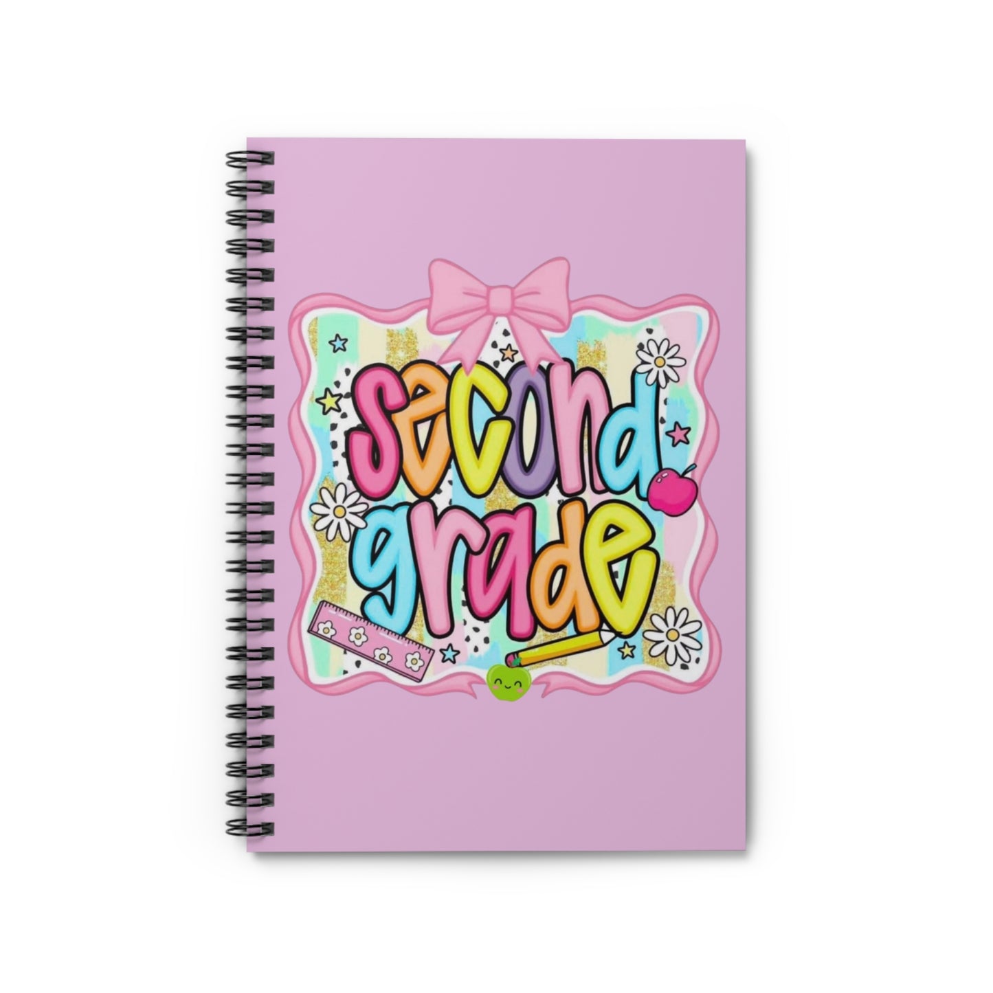 Second Grade Spiral Notebook — Cute Pastel Back-to-School Ruled Journal