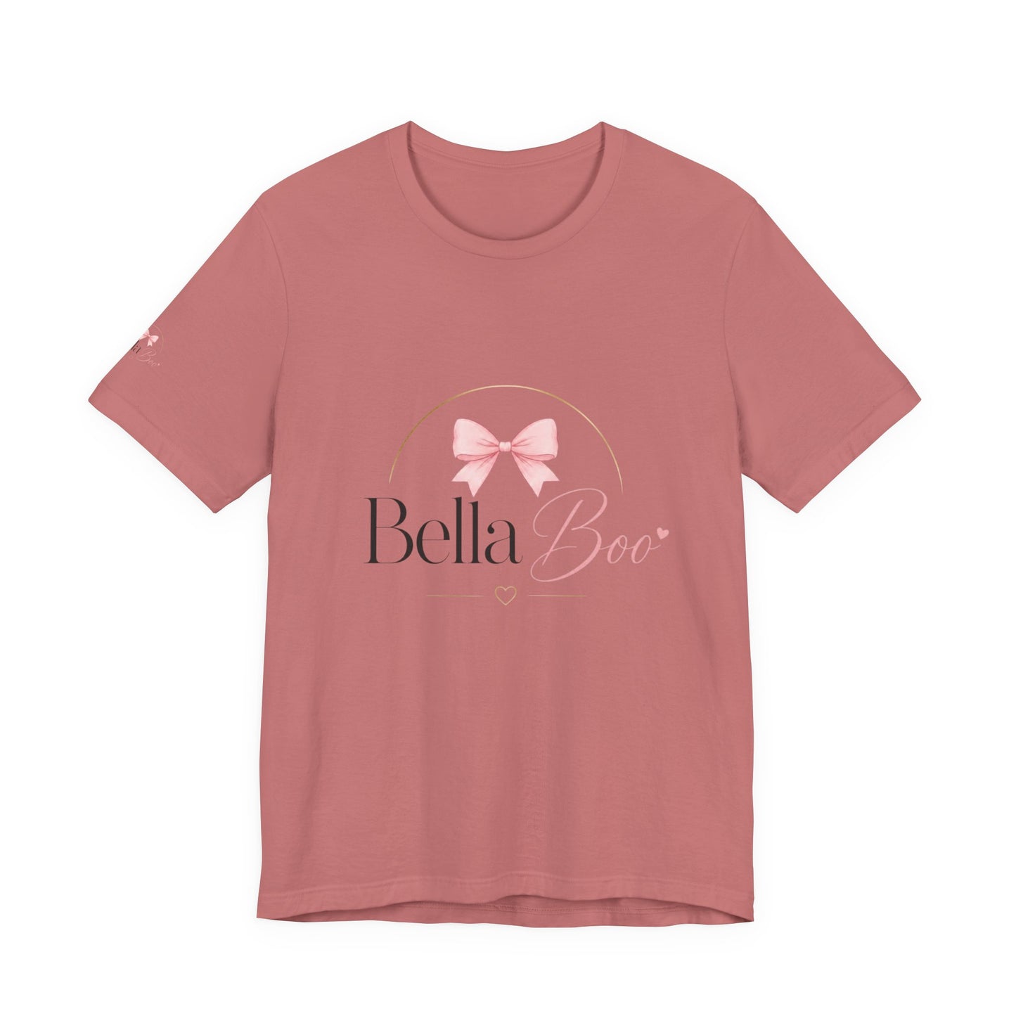 Bella Boo Tee — Pink Bow Baby Name Graphic T-Shirt