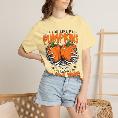 Pumpkin Pie Halloween T-Shirt — "If You Like My Pumpkins You Should See My Pie"