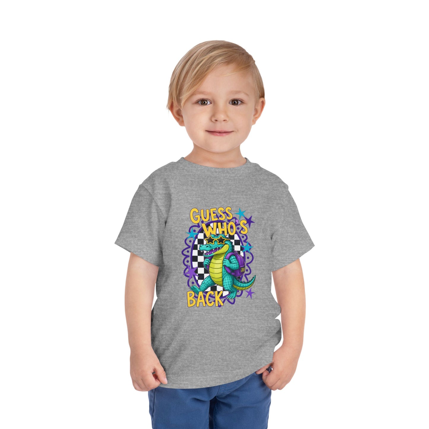 Toddler Tee — "Guess Who's Back" Alligator Cartoon Graphic