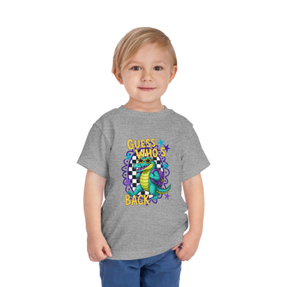 Toddler Tee — "Guess Who's Back" Alligator Cartoon Graphic