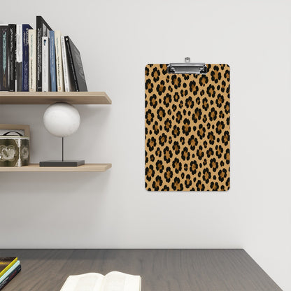 Cheetah Chic Acrylic Clipboard