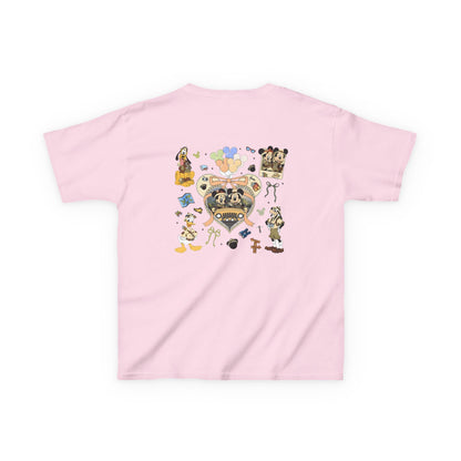 Kids T‑Shirt — Cute Bear & Bow Graphic Tee (Playful Animal Collage)