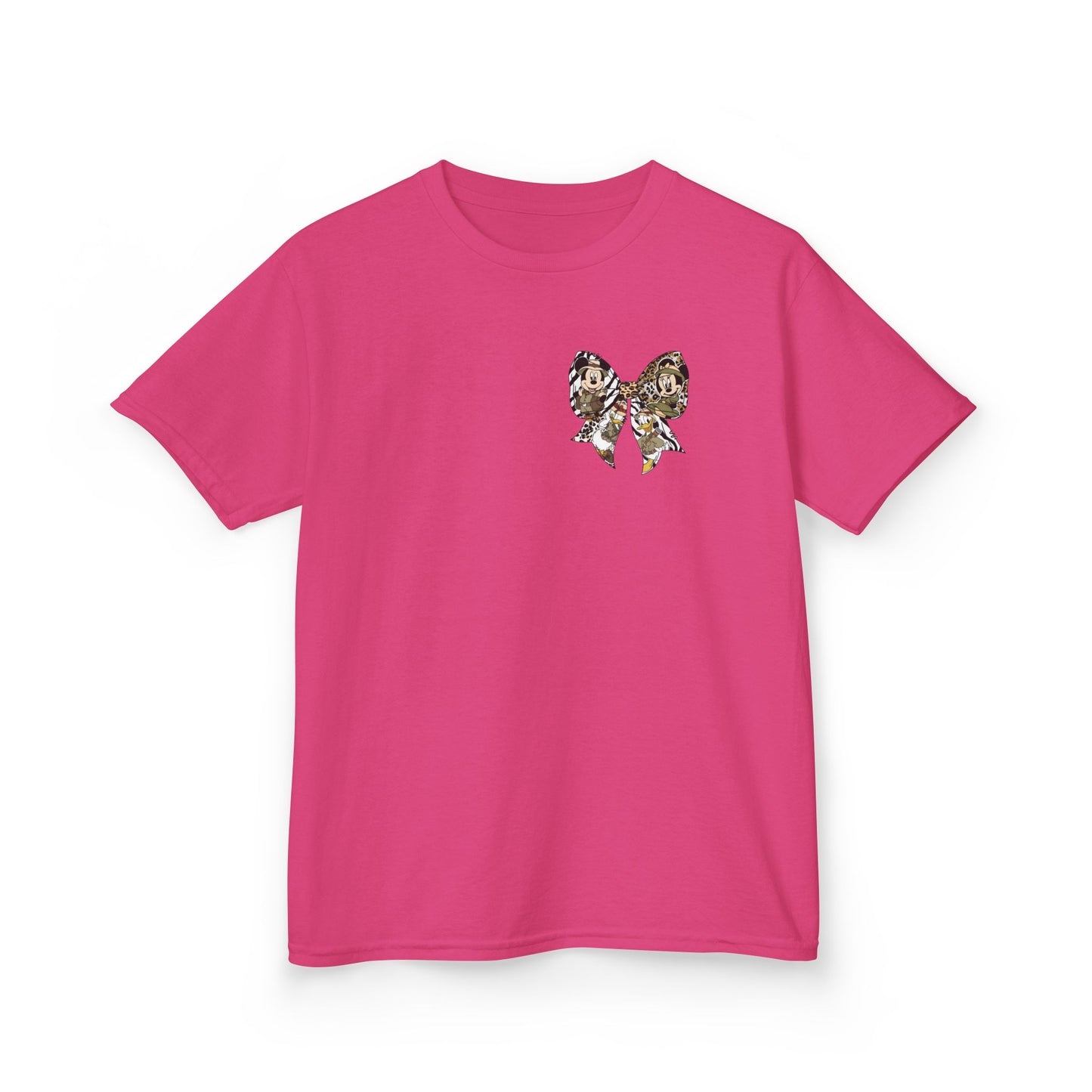 Kids T‑Shirt — Cute Bear & Bow Graphic Tee (Playful Animal Collage)