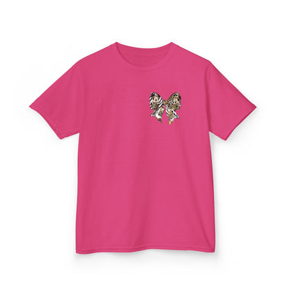 Kids T‑Shirt — Cute Bear & Bow Graphic Tee (Playful Animal Collage)