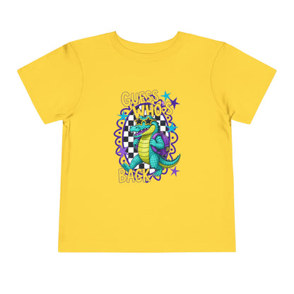 Toddler Tee — "Guess Who's Back" Alligator Cartoon Graphic