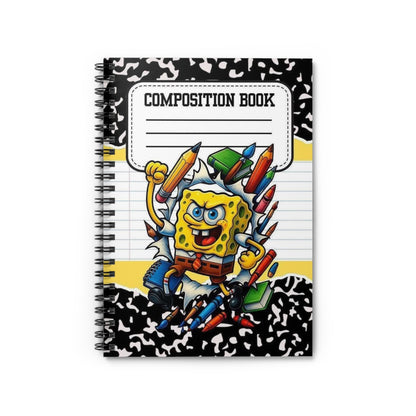 Sponge-Inspired Composition Notebook — Ruled Spiral Journal