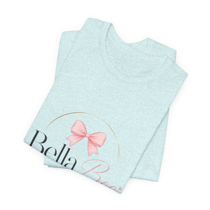Bella Boo Tee — Pink Bow Baby Name Graphic T-Shirt