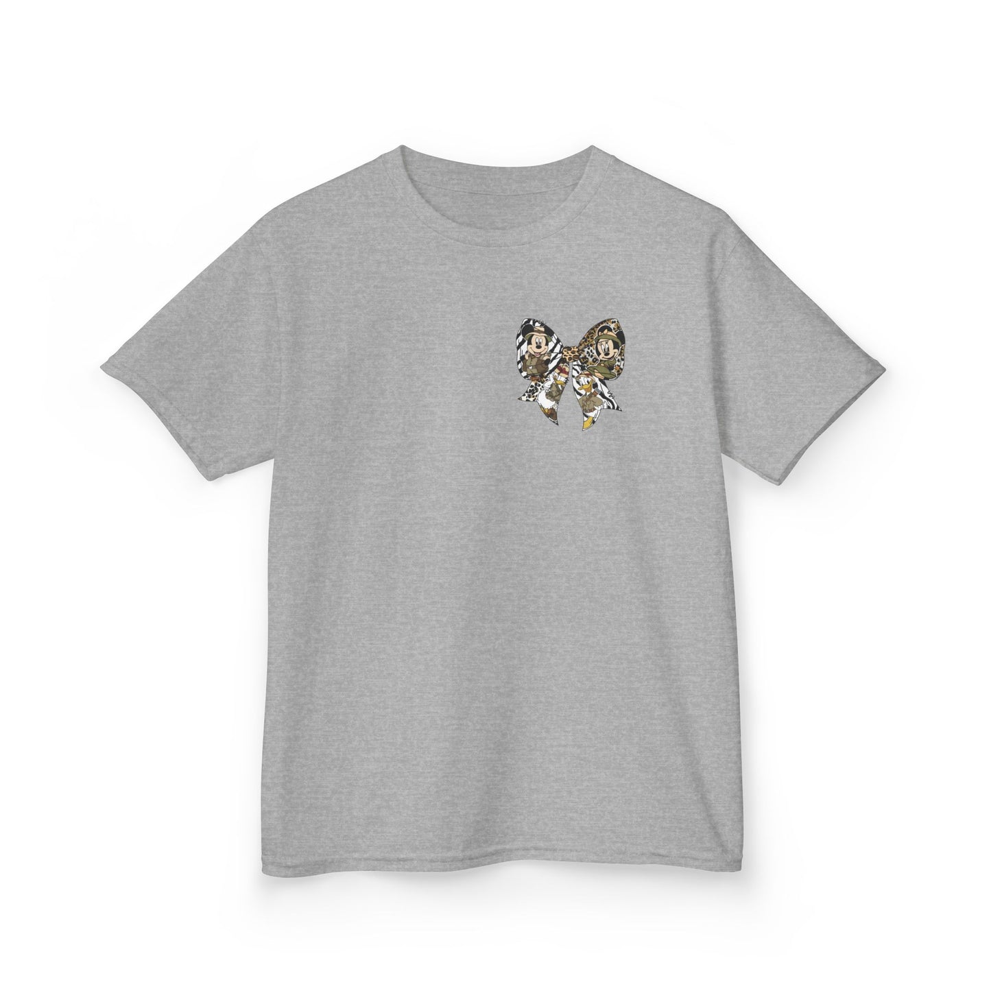 Kids T‑Shirt — Cute Bear & Bow Graphic Tee (Playful Animal Collage)