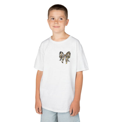 Kids T‑Shirt — Cute Bear & Bow Graphic Tee (Playful Animal Collage)