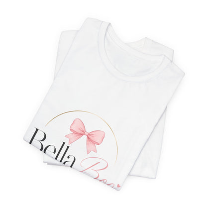 Bella Boo Tee — Pink Bow Baby Name Graphic T-Shirt