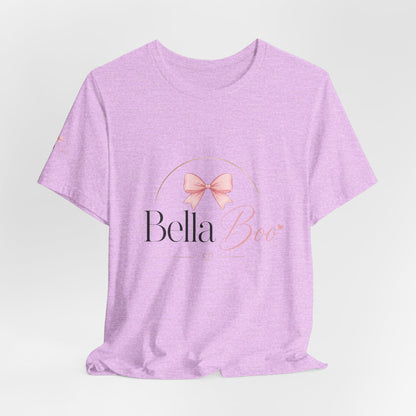 Bella Boo Tee — Pink Bow Baby Name Graphic T-Shirt