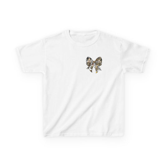 Kids T‑Shirt — Cute Bear & Bow Graphic Tee (Playful Animal Collage)