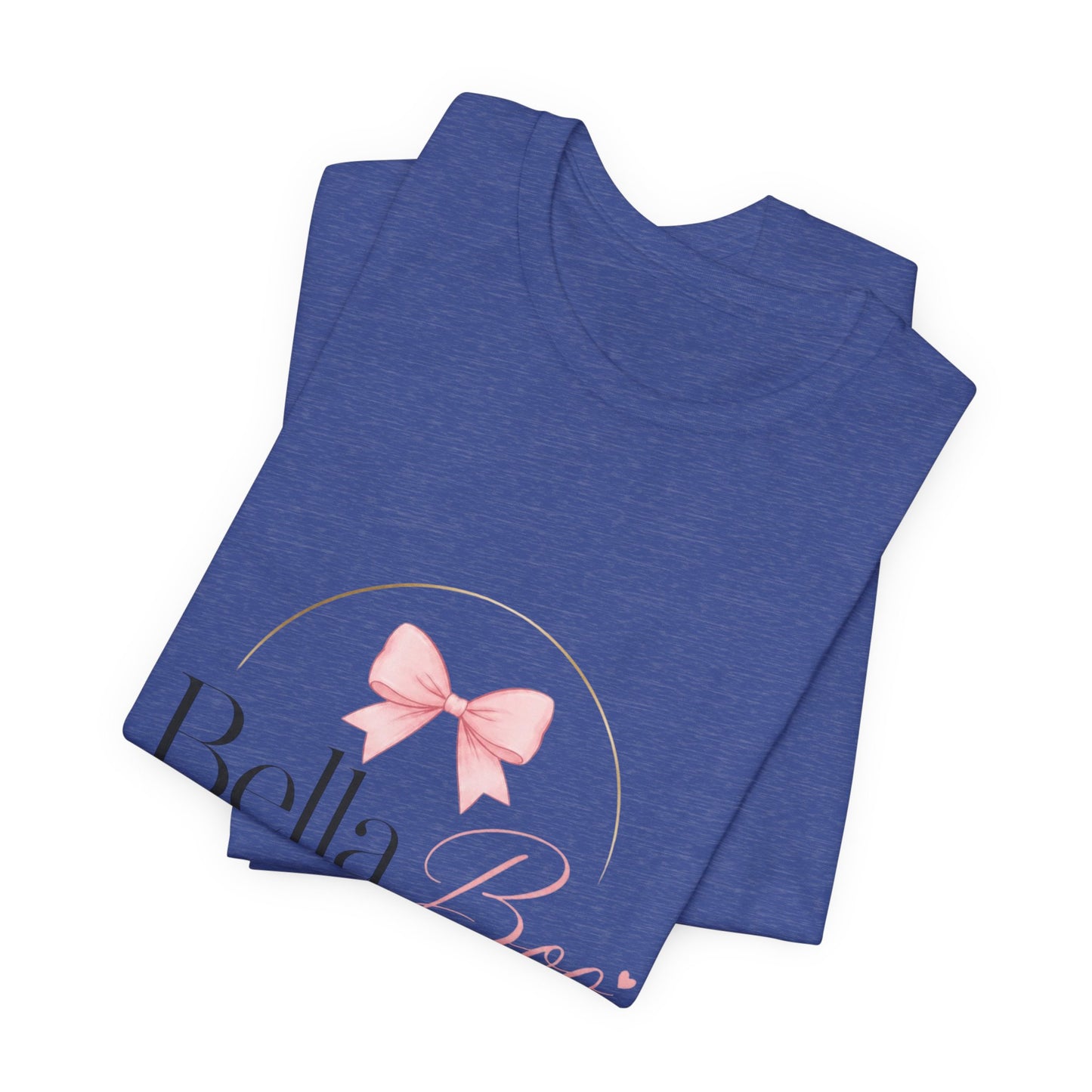 Bella Boo Tee — Pink Bow Baby Name Graphic T-Shirt
