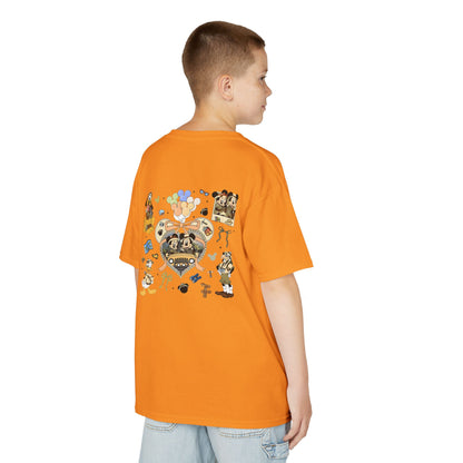 Kids T‑Shirt — Cute Bear & Bow Graphic Tee (Playful Animal Collage)
