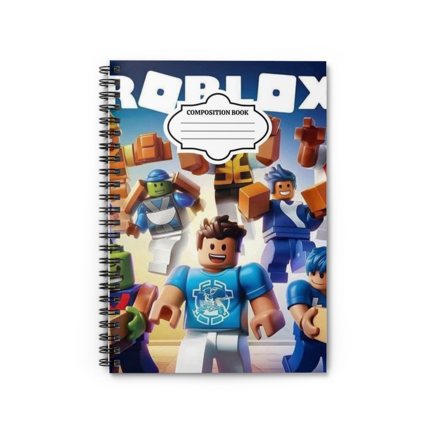 Roblox Characters Spiral Notebook — Ruled Composition Book for Kids & Gamers