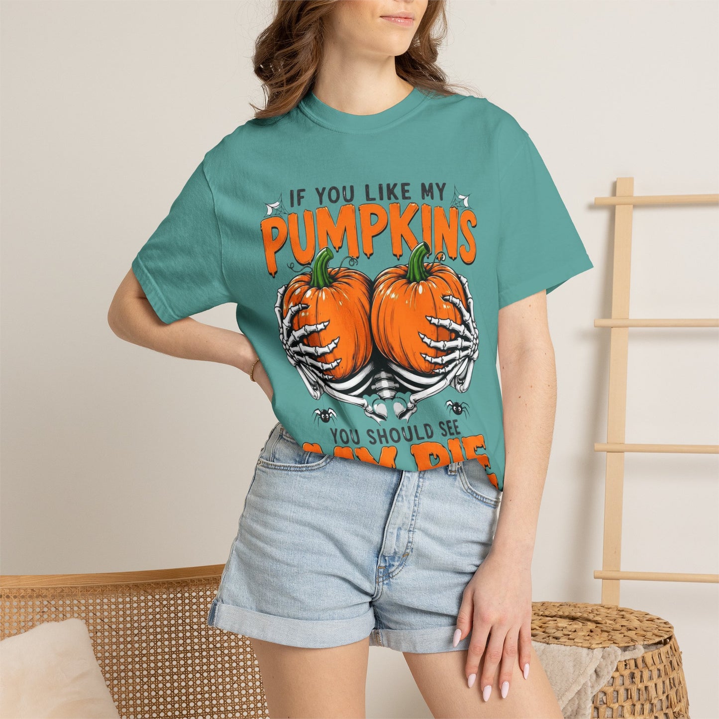 Pumpkin Pie Halloween T-Shirt — "If You Like My Pumpkins You Should See My Pie"