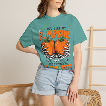 Pumpkin Pie Halloween T-Shirt — "If You Like My Pumpkins You Should See My Pie"