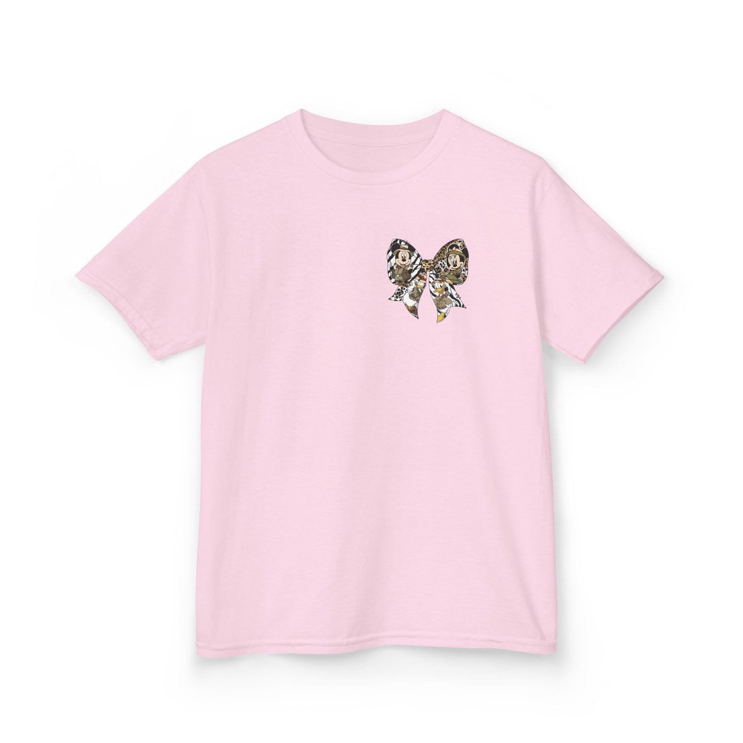 Kids T‑Shirt — Cute Bear & Bow Graphic Tee (Playful Animal Collage)