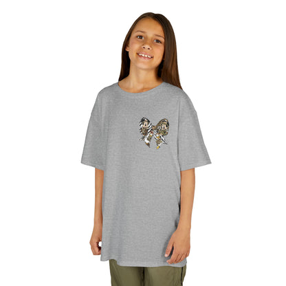 Kids T‑Shirt — Cute Bear & Bow Graphic Tee (Playful Animal Collage)
