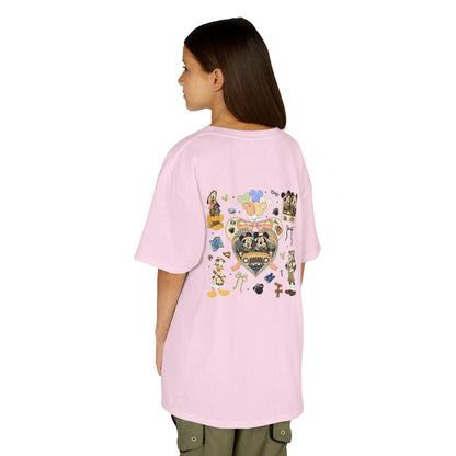 Kids T‑Shirt — Cute Bear & Bow Graphic Tee (Playful Animal Collage)