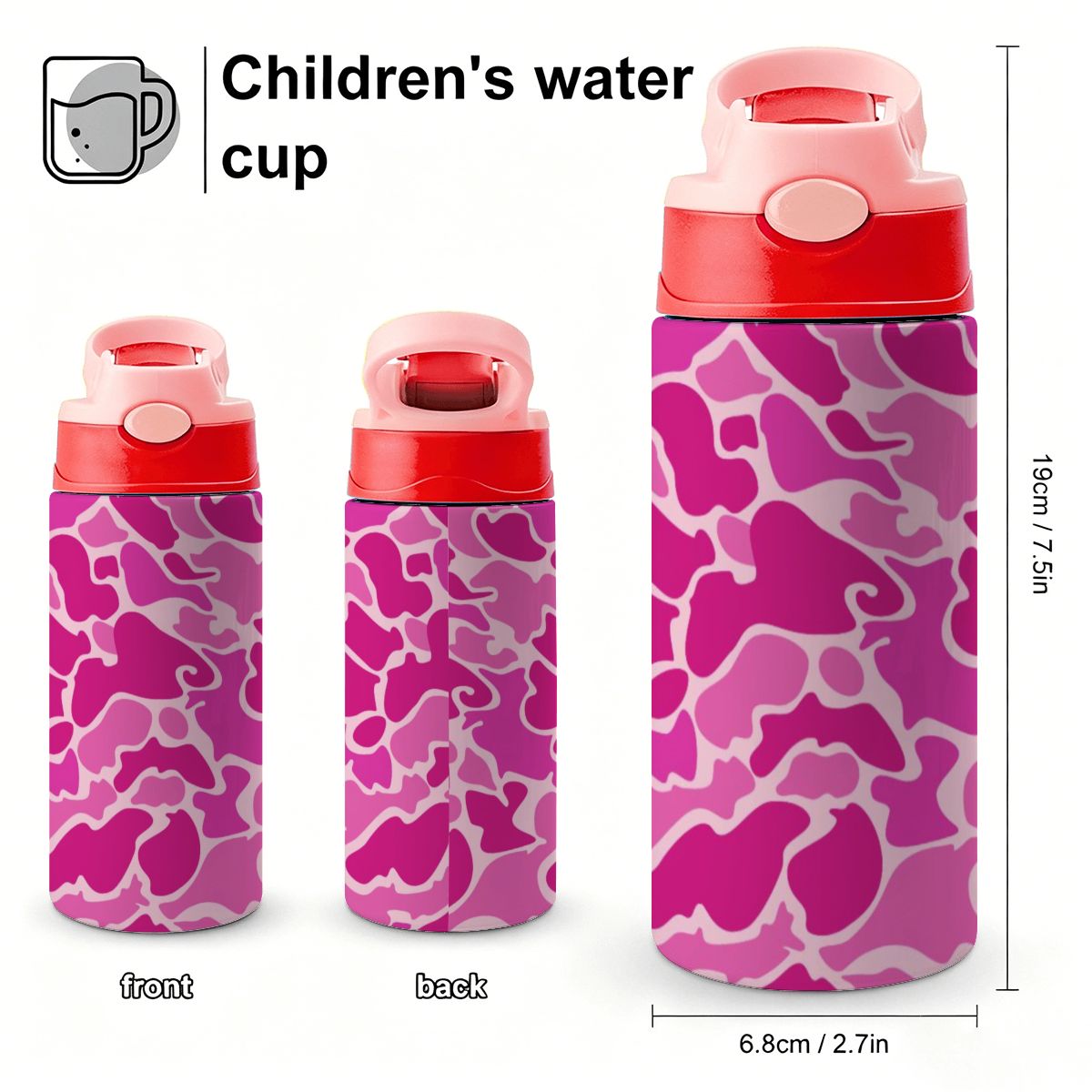 Pink Camo Water Bottle