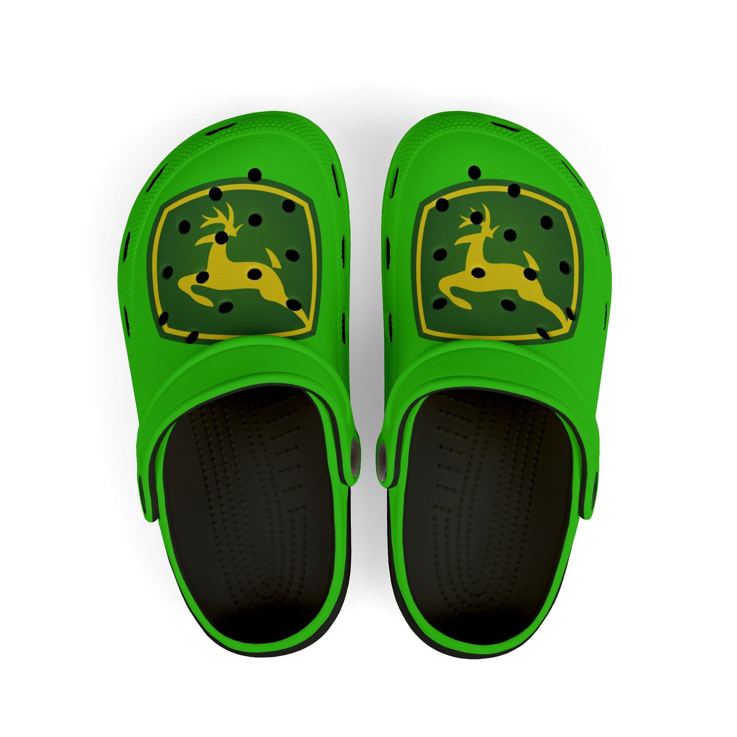 Kids John Deere Green EVA Foam Clogs — Lightweight Garden & Farm Slip-Ons