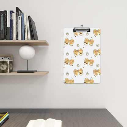 Acrylic Clipboard bow pencil
