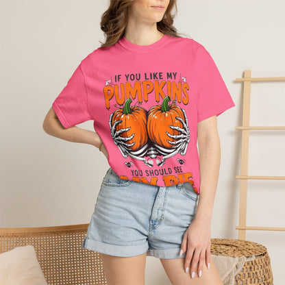 Pumpkin Pie Halloween T-Shirt — "If You Like My Pumpkins You Should See My Pie"