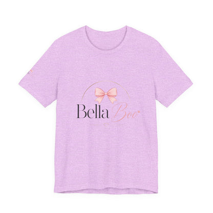 Bella Boo Tee — Pink Bow Baby Name Graphic T-Shirt