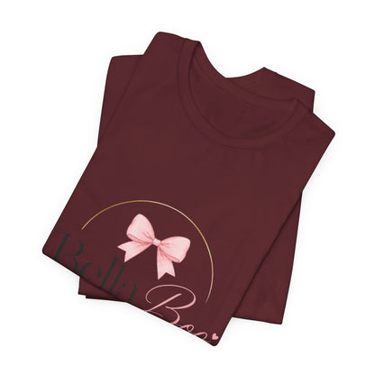 Bella Boo Tee — Pink Bow Baby Name Graphic T-Shirt