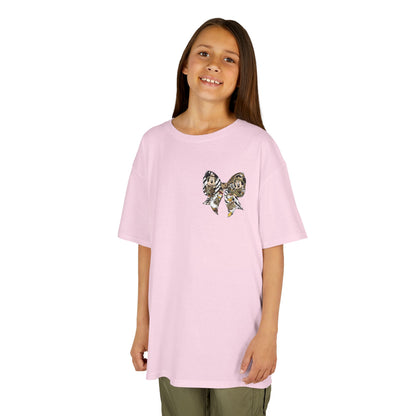 Kids T‑Shirt — Cute Bear & Bow Graphic Tee (Playful Animal Collage)