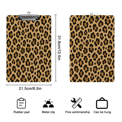Cheetah Chic Acrylic Clipboard