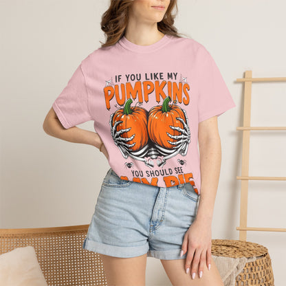 Pumpkin Pie Halloween T-Shirt — "If You Like My Pumpkins You Should See My Pie"