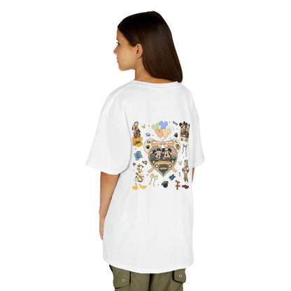 Kids T‑Shirt — Cute Bear & Bow Graphic Tee (Playful Animal Collage)