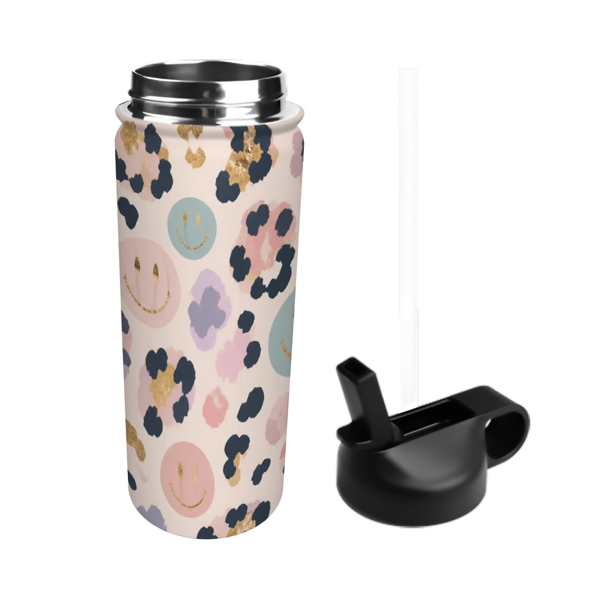 Stainless Steel Vacuum Insulated Tumbler (18oz) Girly Pattern