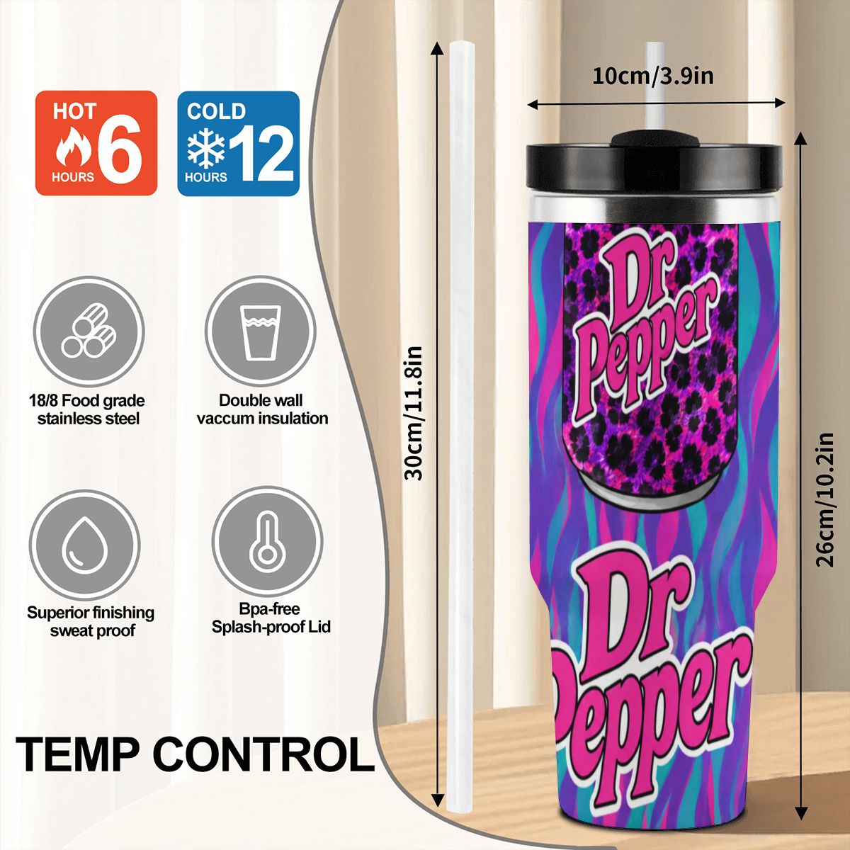 40oz Dr Pepper Tumbler